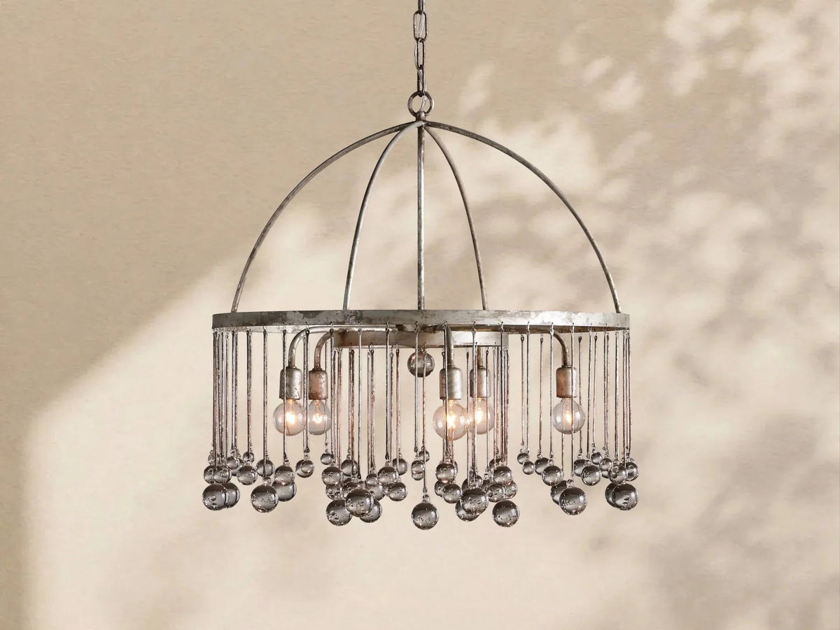 Aubrey Crystal Ball Round Chandelier 5 Light / 8 Light - Zelno Lighting