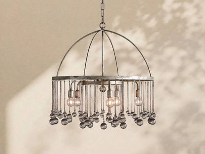 Aubrey Crystal Ball Round Chandelier 5 Light / 8 Light - Zelno Lighting
