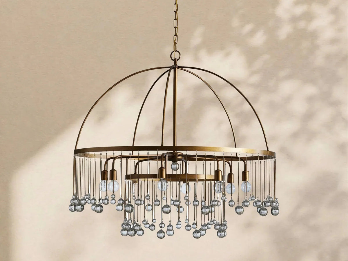 Aubrey Crystal Ball Round Chandelier 5 Light / 8 Light - Zelno Lighting
