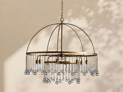 Aubrey Crystal Ball Round Chandelier 5 Light / 8 Light - Zelno Lighting