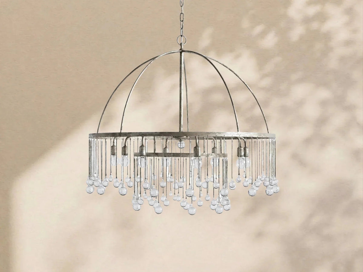 Aubrey Crystal Ball Round Chandelier 5 Light / 8 Light - Zelno Lighting