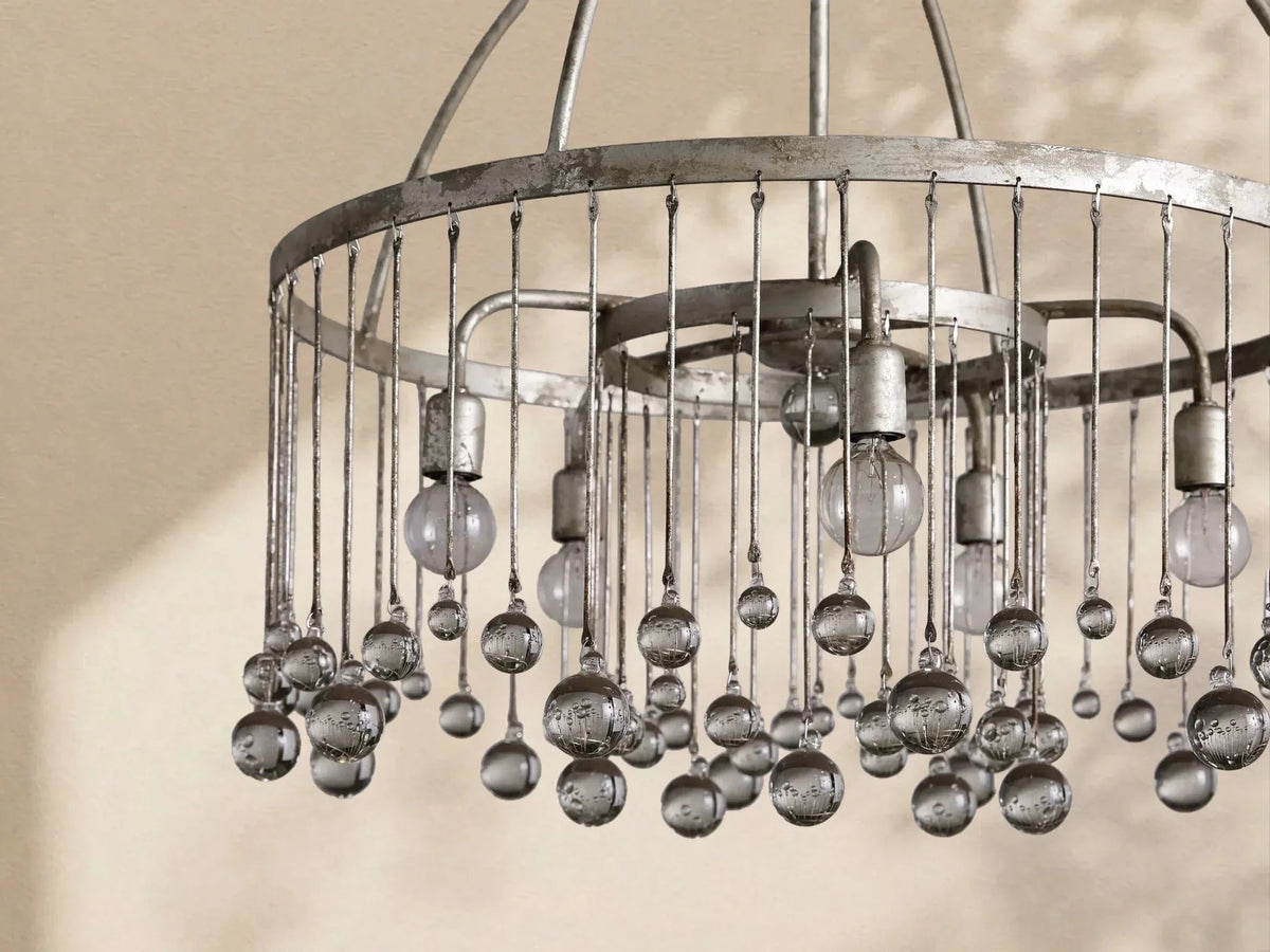Aubrey Crystal Ball Round Chandelier 5 Light / 8 Light - Zelno Lighting