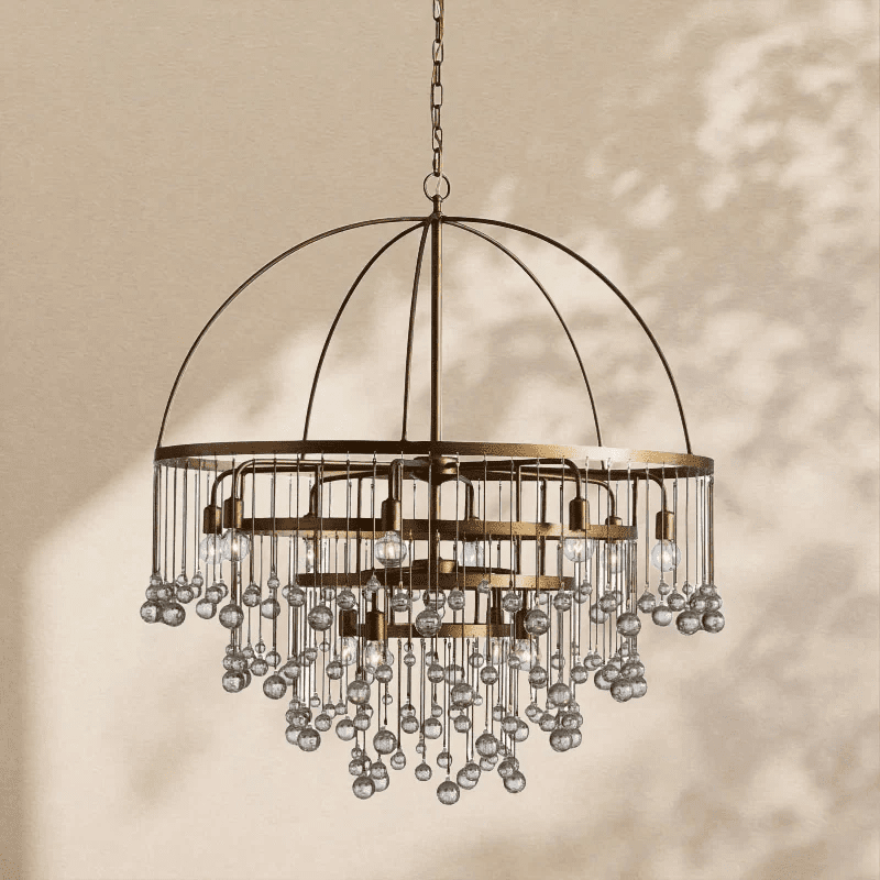 Aubrey Modern Crystal Ball 4 Tier Chandelier - Zelno Lighting