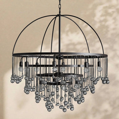 Aubrey Modern Crystal Ball 4 Tier Chandelier - Zelno Lighting