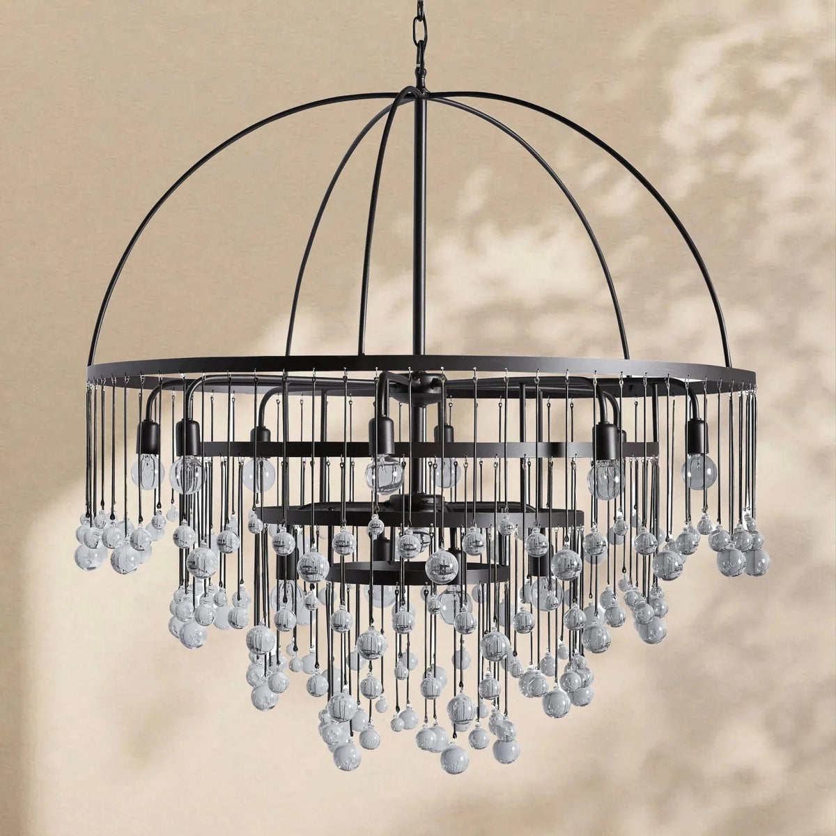 Aubrey Modern Crystal Ball 4 Tier Chandelier - Zelno Lighting