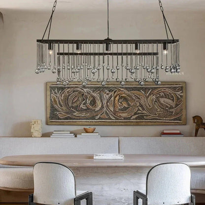 Aubrey Rectangular Chandelier 47''60'' - Zelno Lighting