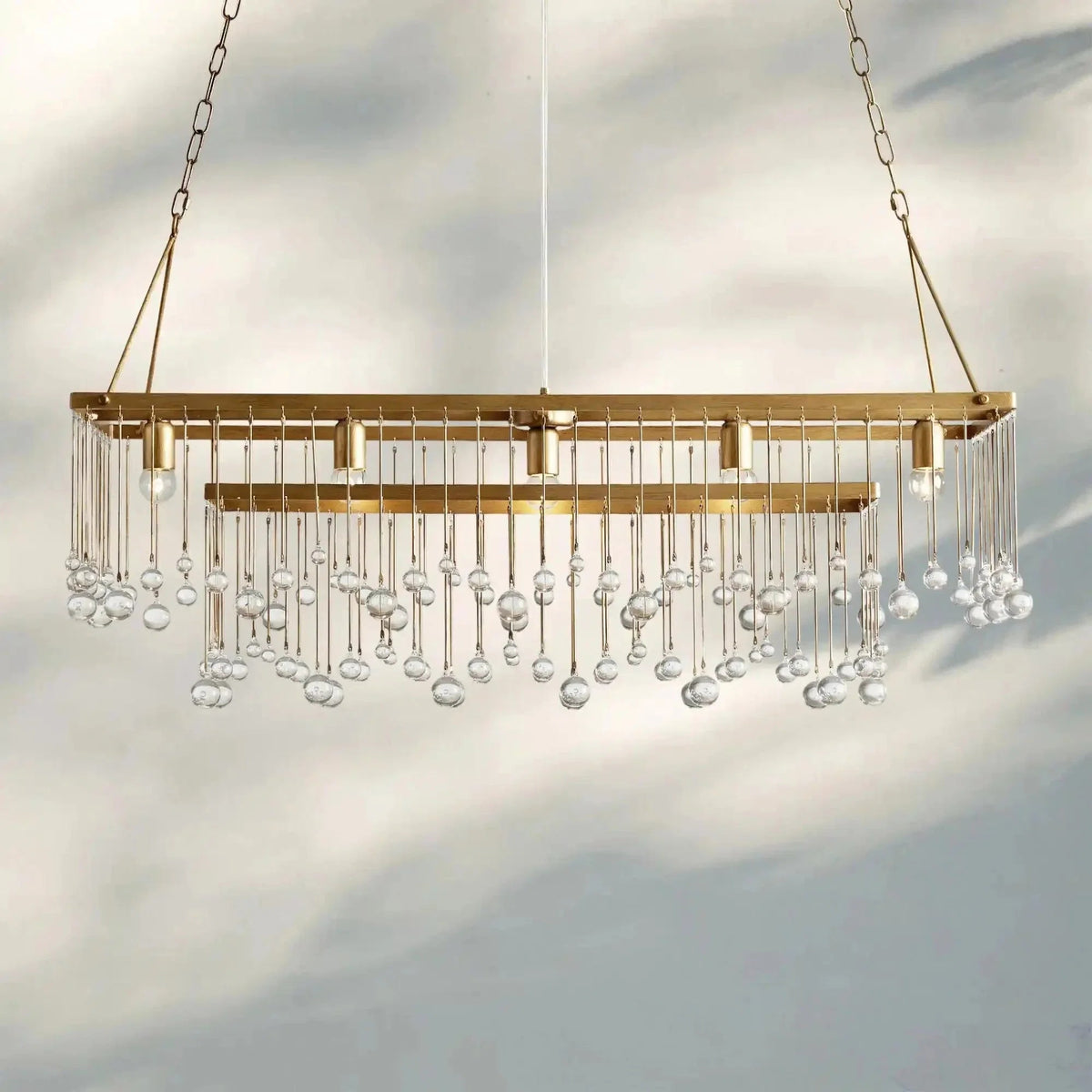 Aubrey Rectangular Chandelier 47''60'' - Zelno Lighting