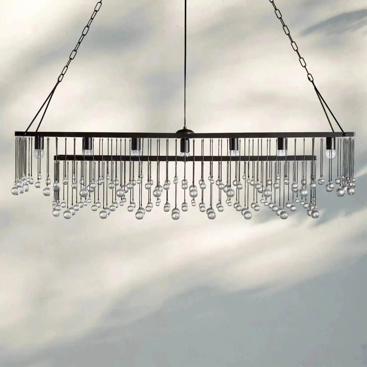 Aubrey Rectangular Chandelier 47''60'' - Zelno Lighting