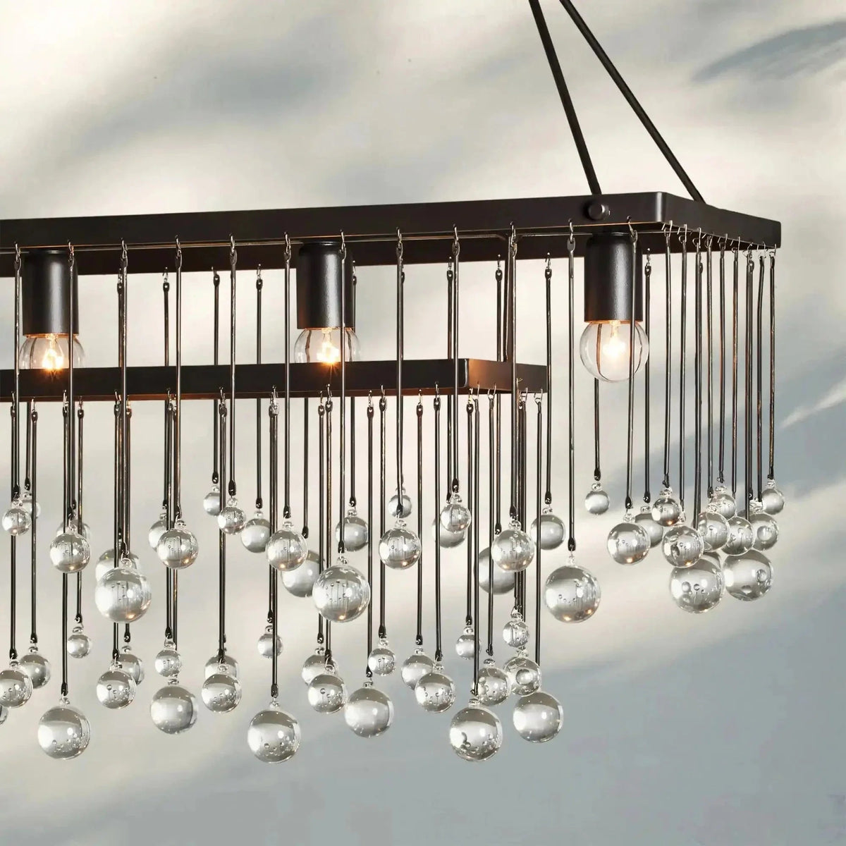 Aubrey Rectangular Chandelier 47''60'' - Zelno Lighting