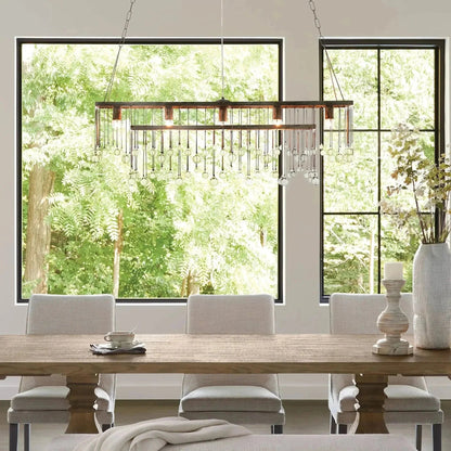 Aubrey Rectangular Chandelier 47''60'' - Zelno Lighting