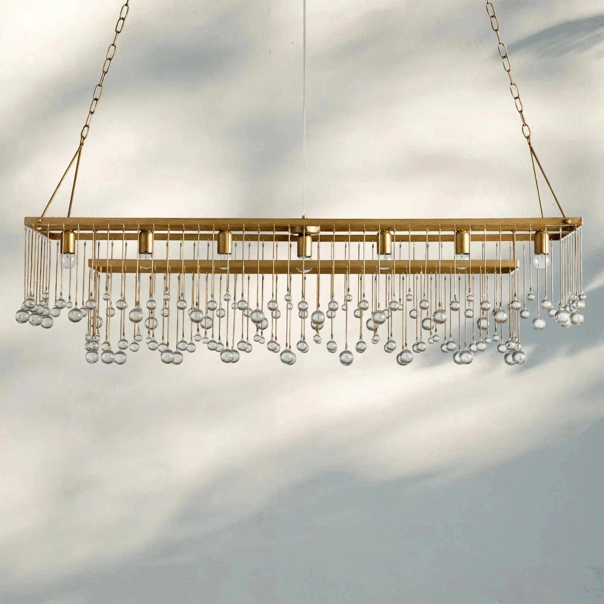 Aubrey Rectangular Chandelier 47''60'' - Zelno Lighting