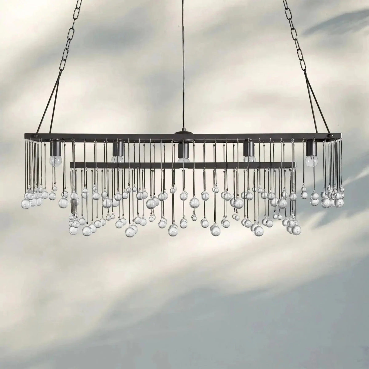 Aubrey Rectangular Chandelier 47''60'' - Zelno Lighting
