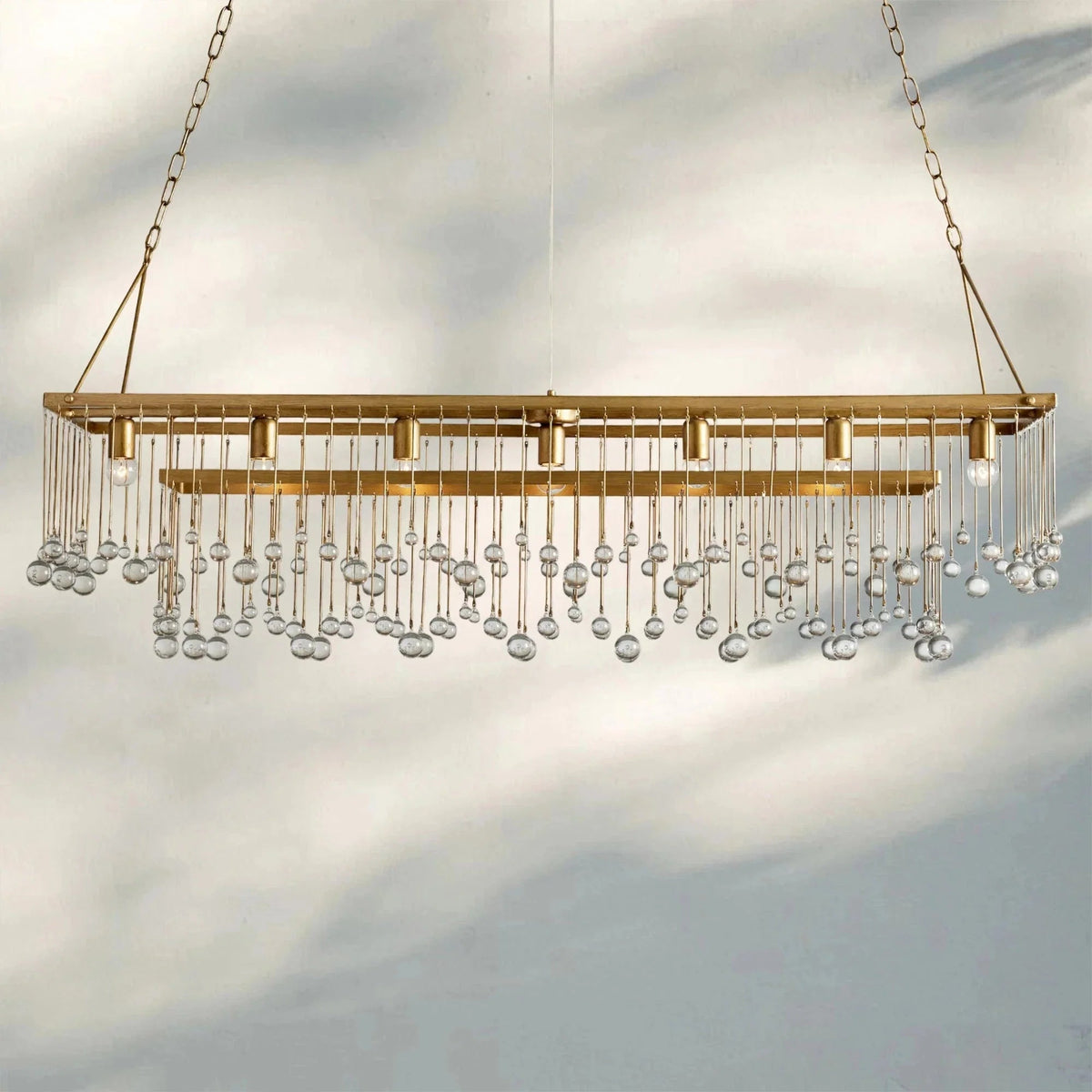 Aubrey Rectangular Chandelier 47''60'' - Zelno Lighting