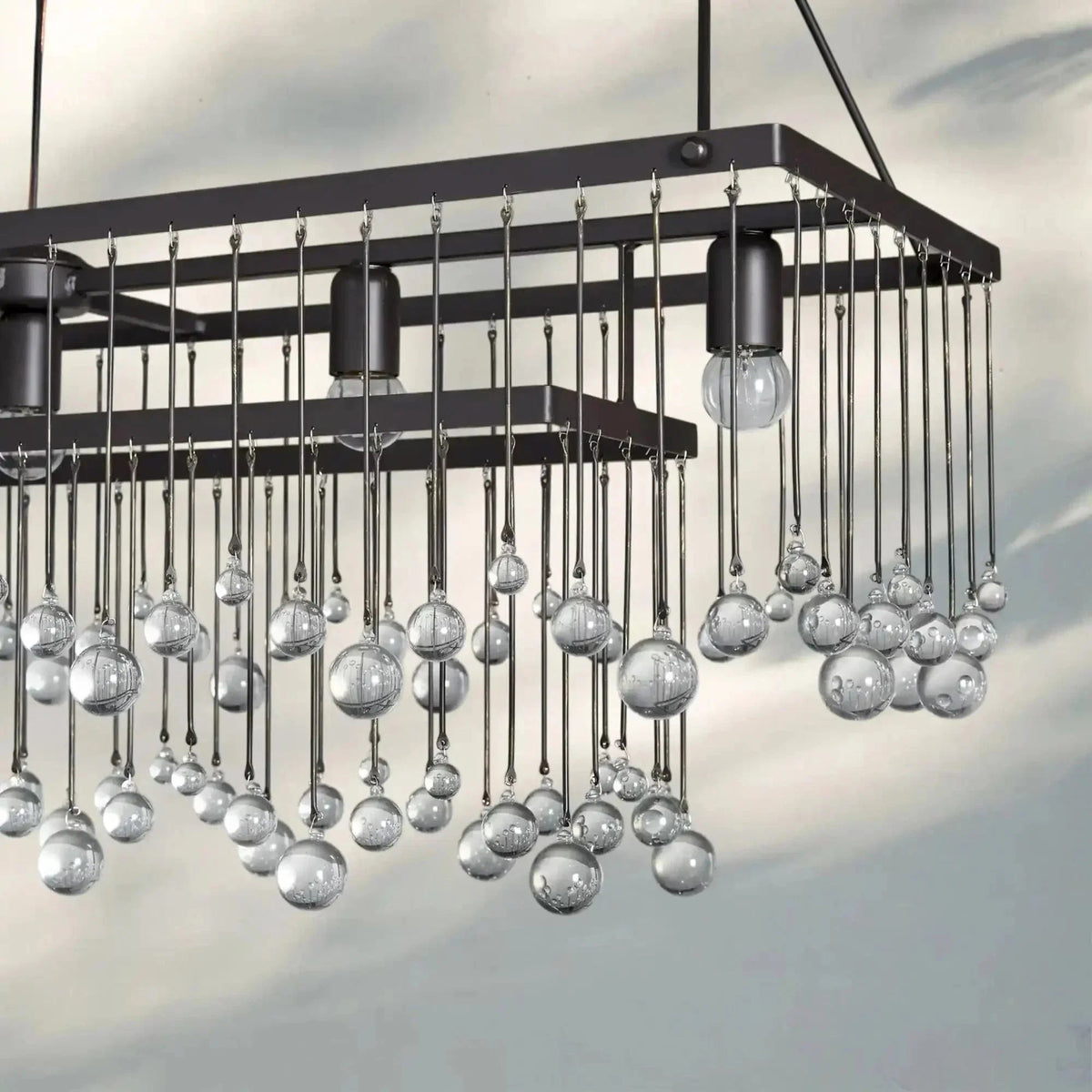 Aubrey Rectangular Chandelier 47''60'' - Zelno Lighting