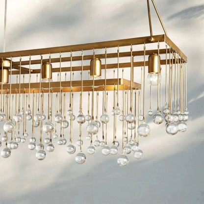 Aubrey Rectangular Chandelier 47''60'' - Zelno Lighting