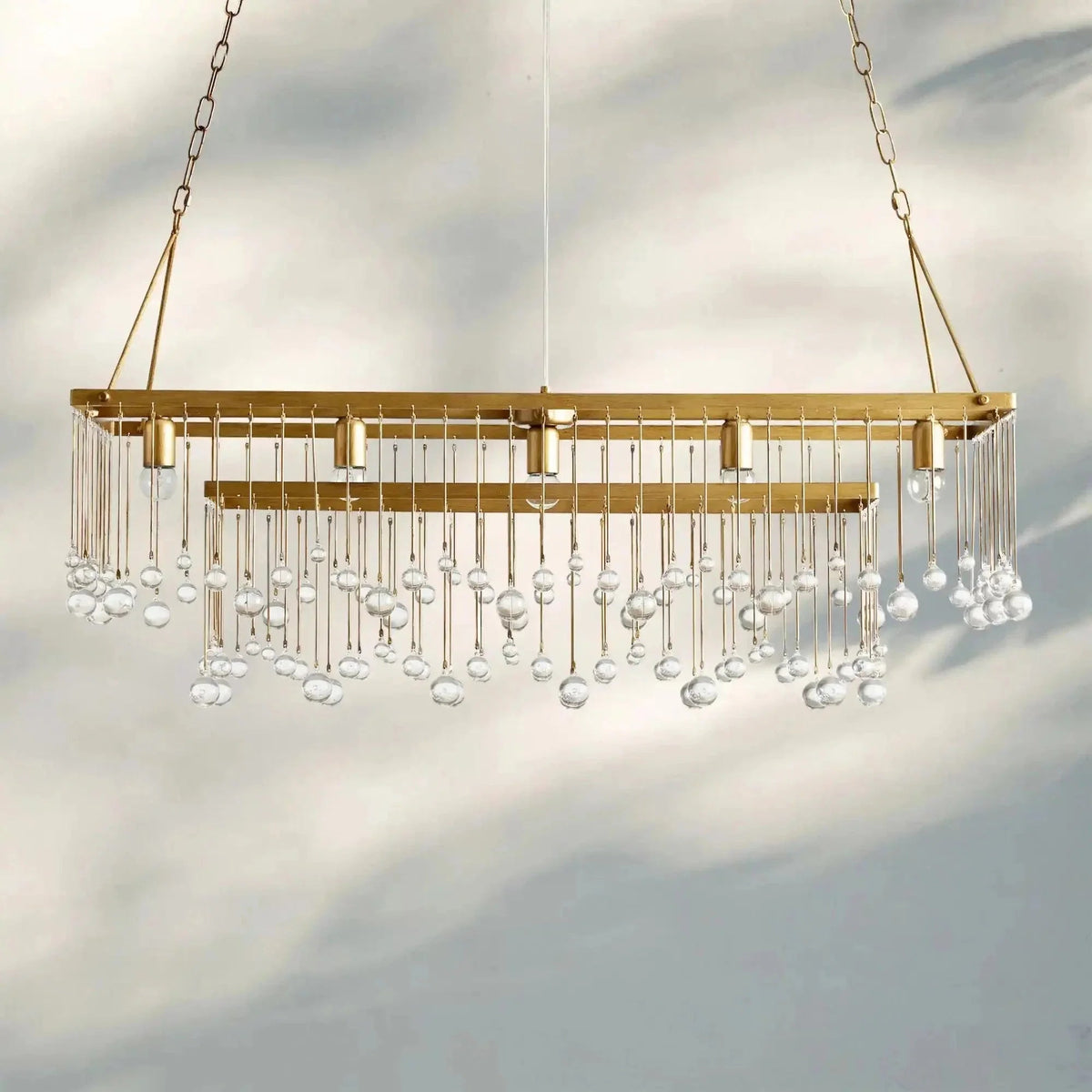 Aubrey Rectangular Chandelier 47''60'' - Zelno Lighting