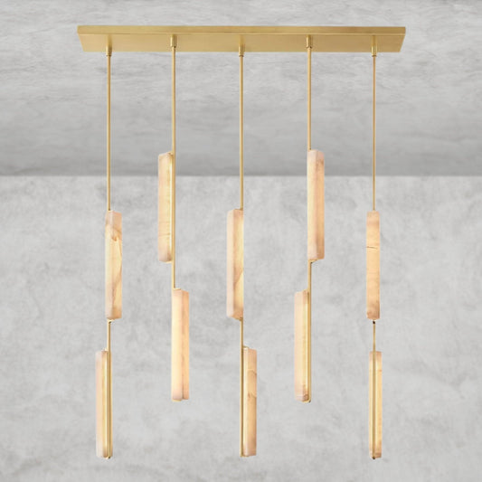 Audaben Alabaster Linear Chandelier 54" - Zelno