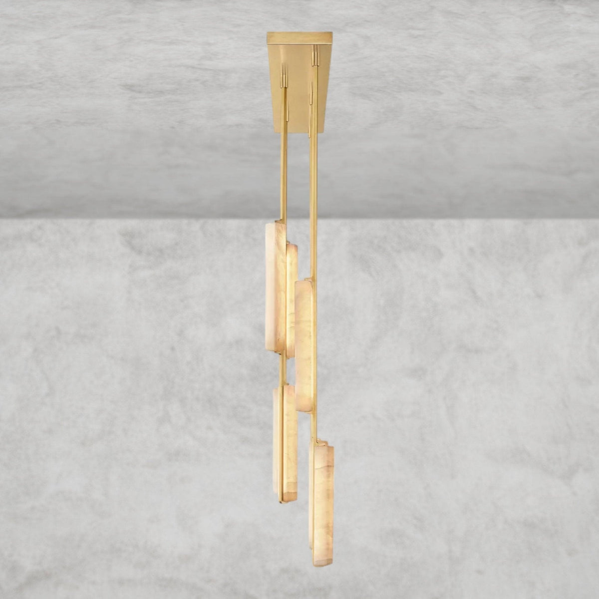 Audaben Alabaster Linear Chandelier 54" - zelnolighting