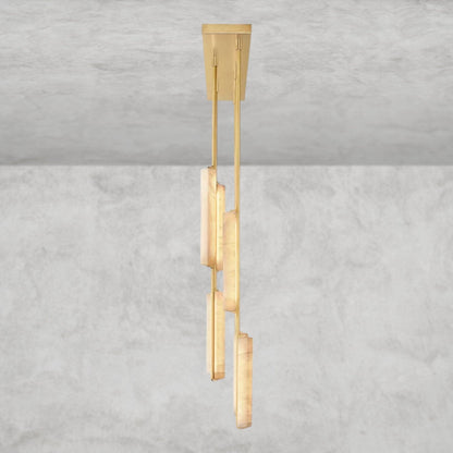 Audaben Alabaster Linear Chandelier 54" - zelnolighting