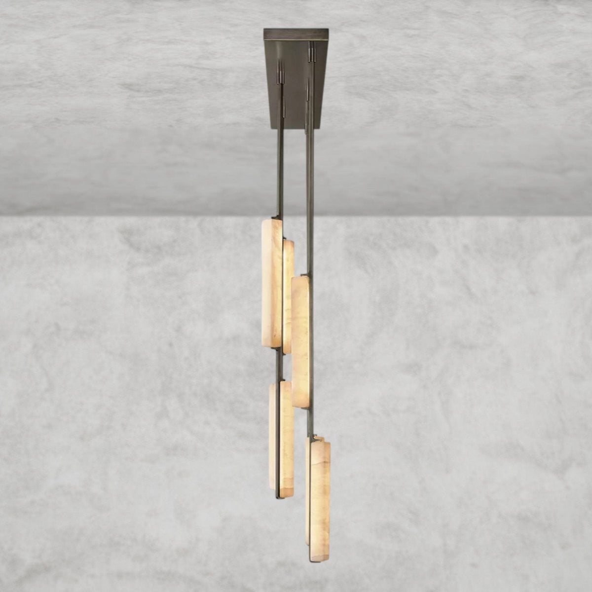 Audaben Alabaster Linear Chandelier 54" - zelnolighting