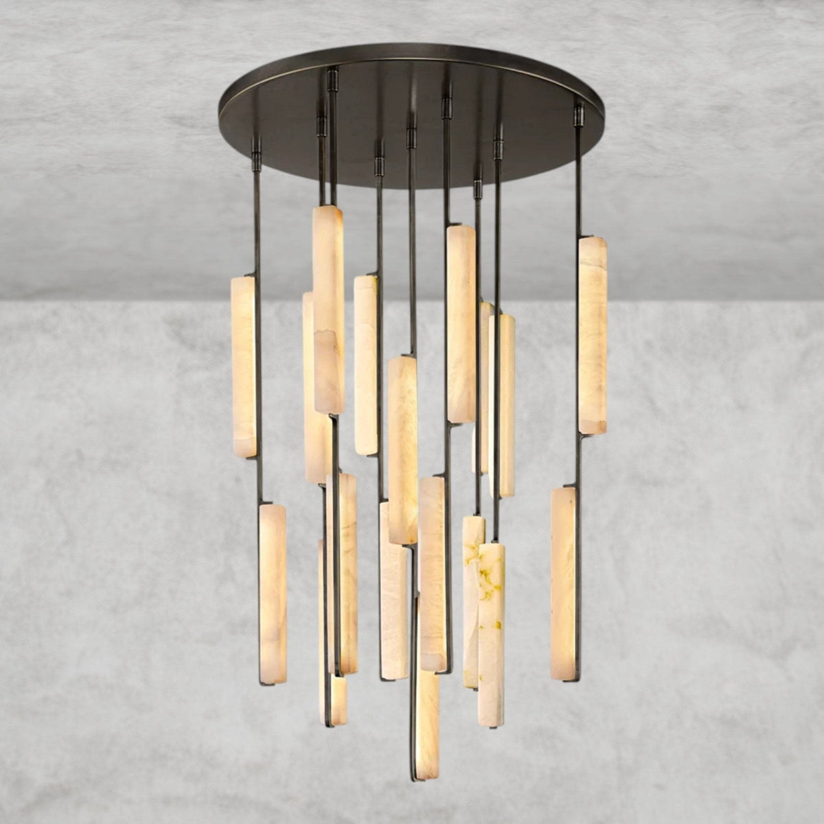 Audaben Alabaster Round Chandelier 24", 40", 56" - Zelno