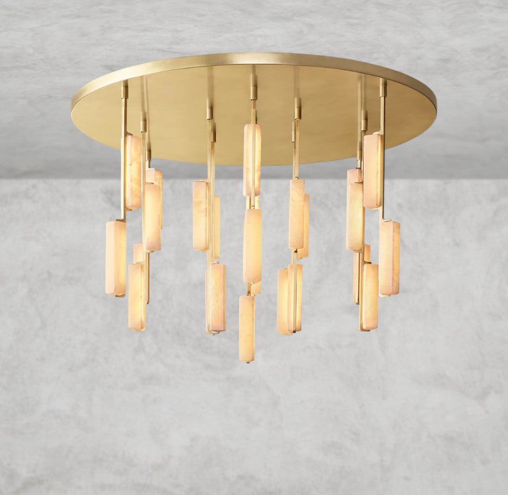 Audaben Alabaster Round Chandelier 24", 40", 56" - Zelno