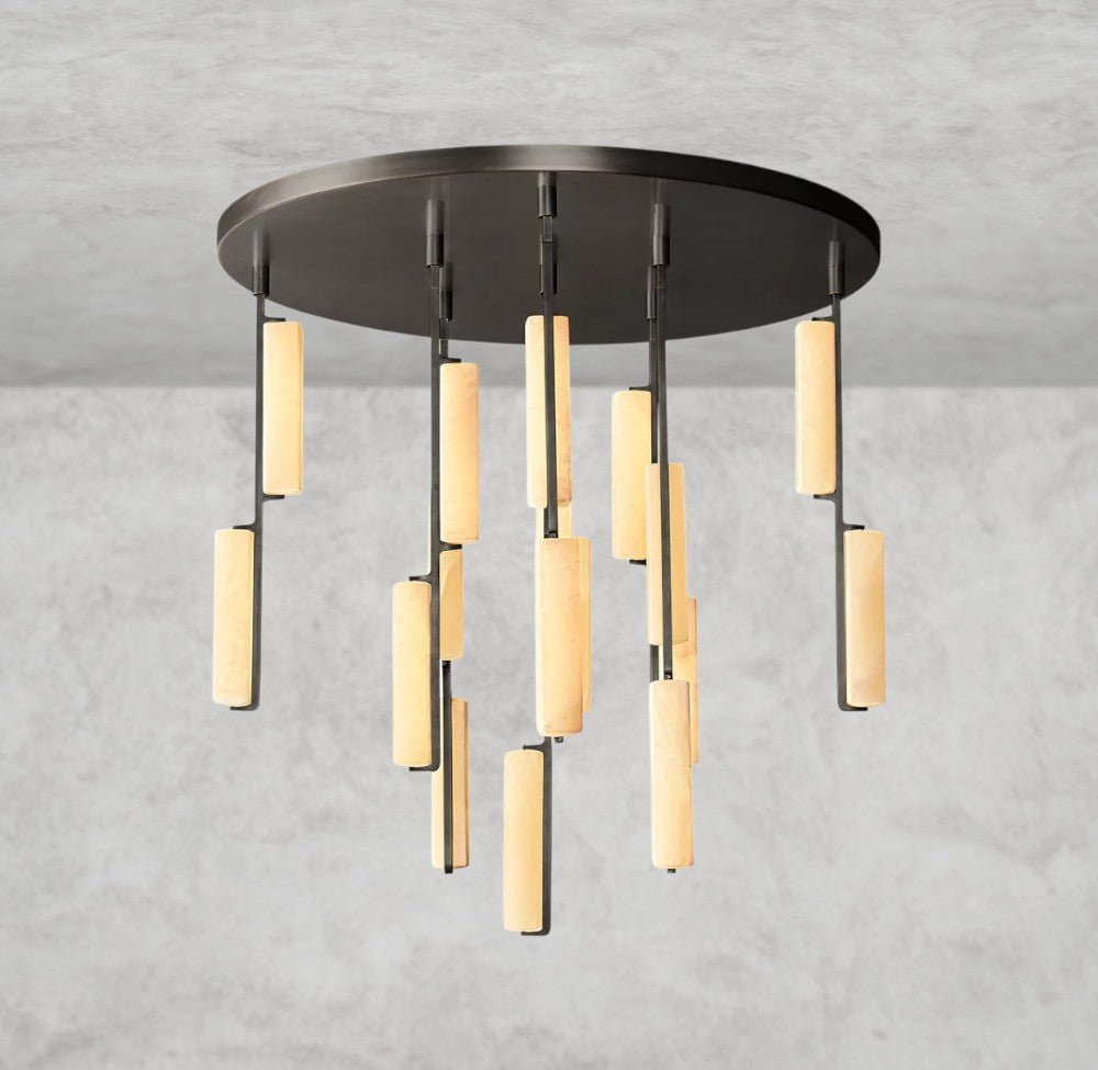 Audaben Alabaster Round Chandelier 24", 40", 56" - Zelno