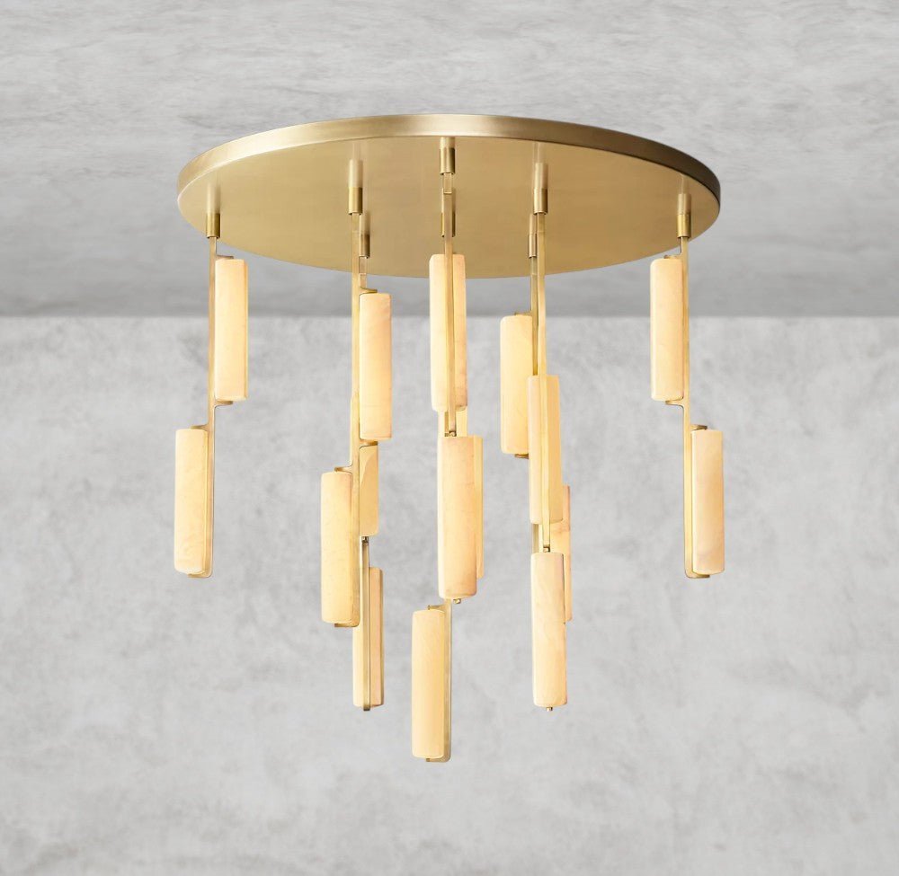 Audaben Alabaster Round Chandelier 24", 40", 56" - Zelno