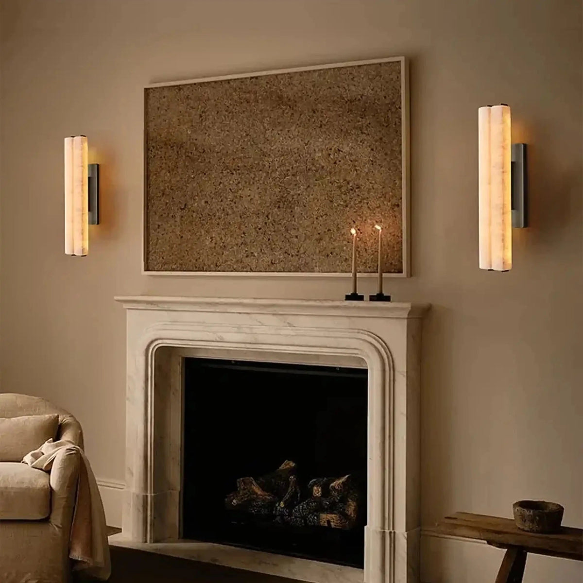Audubam Alabaster Double Sconce - Zelno