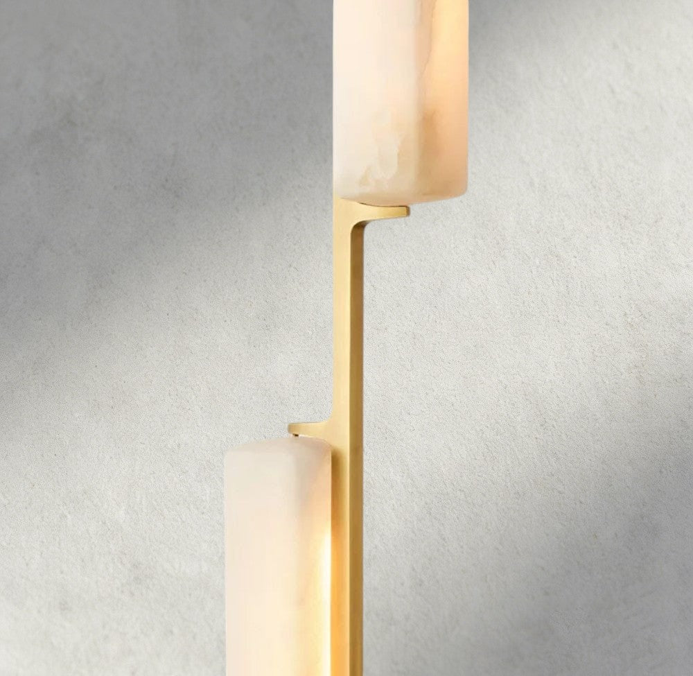 Audubam Alabaster Linear Chandelier 54" - Zelno