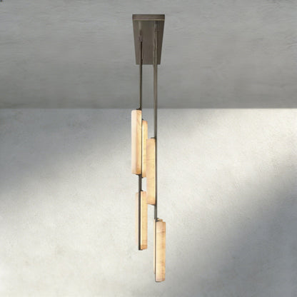 Audubam Alabaster Linear Chandelier 54" - Zelno