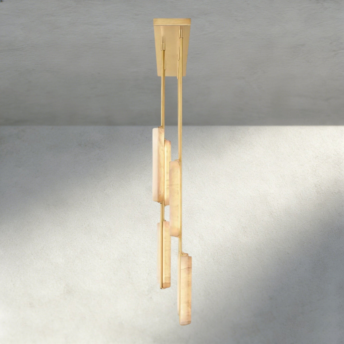 Audubam Alabaster Linear Chandelier 54" - Zelno