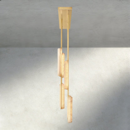 Audubam Alabaster Linear Chandelier 54" - Zelno