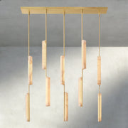 Audubam Alabaster Linear Chandelier 54" - Zelno