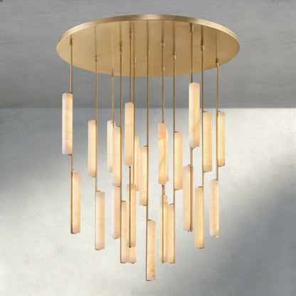 Audubam Alabaster Round Chandelier 24", 40", 56" - Zelno