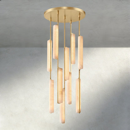 Audubam Alabaster Round Chandelier 24", 40", 56" - Zelno