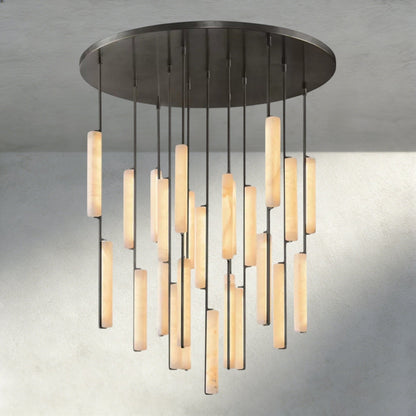 Audubam Alabaster Round Chandelier 24", 40", 56" - Zelno