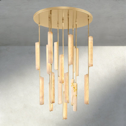 Audubam Alabaster Round Chandelier 24", 40", 56" - Zelno