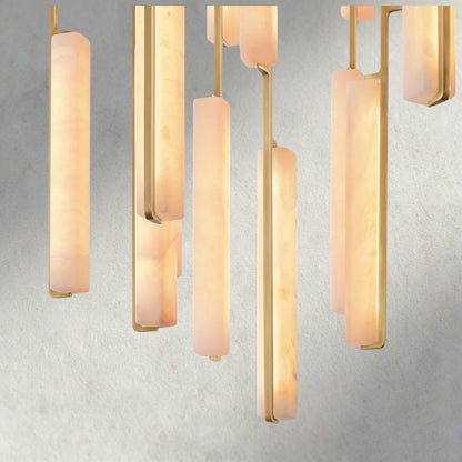 Audubam Alabaster Round Chandelier 24", 40", 56" - Zelno