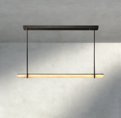 Audubam Alabaster Single Bar Linear Chandelier - Zelno