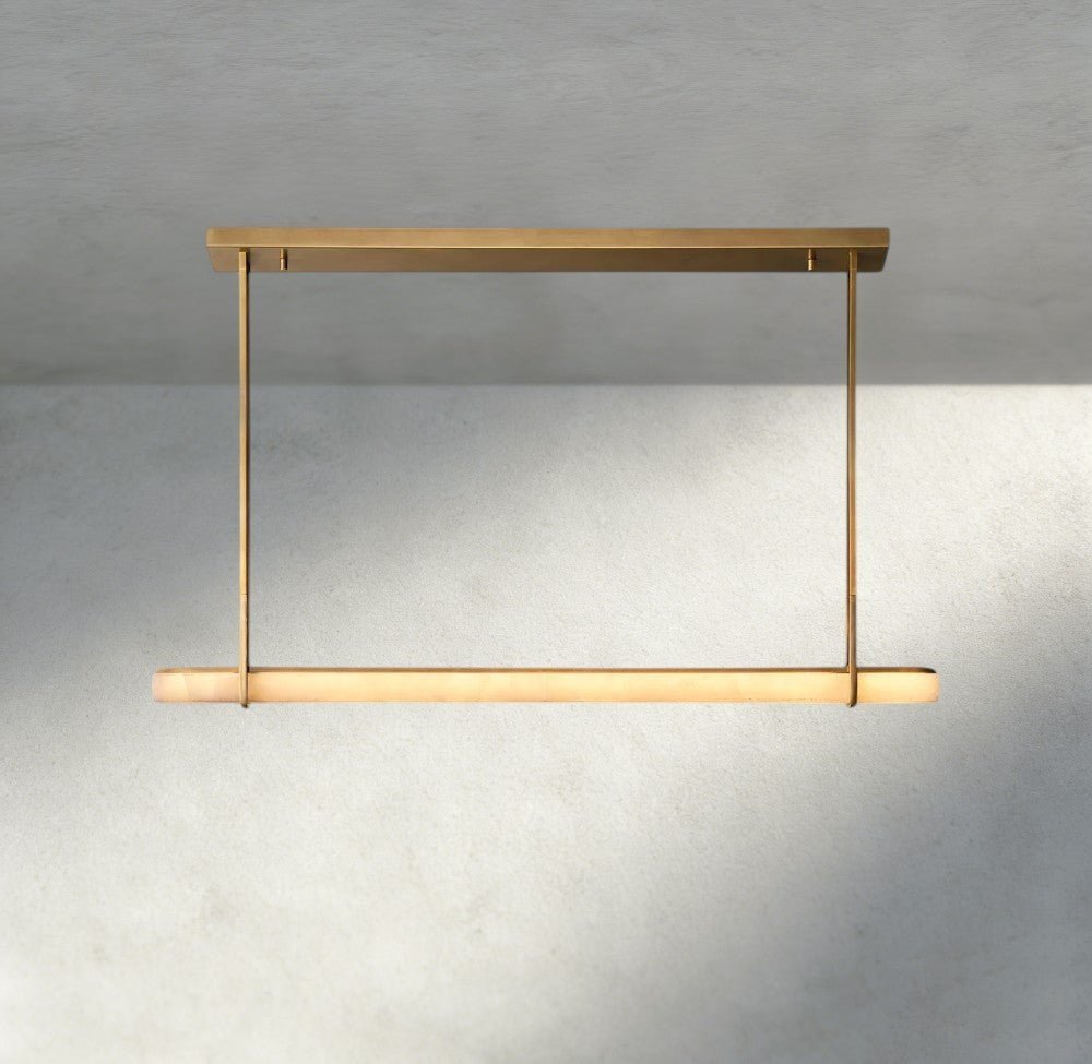 Audubam Alabaster Single Bar Linear Chandelier - Zelno