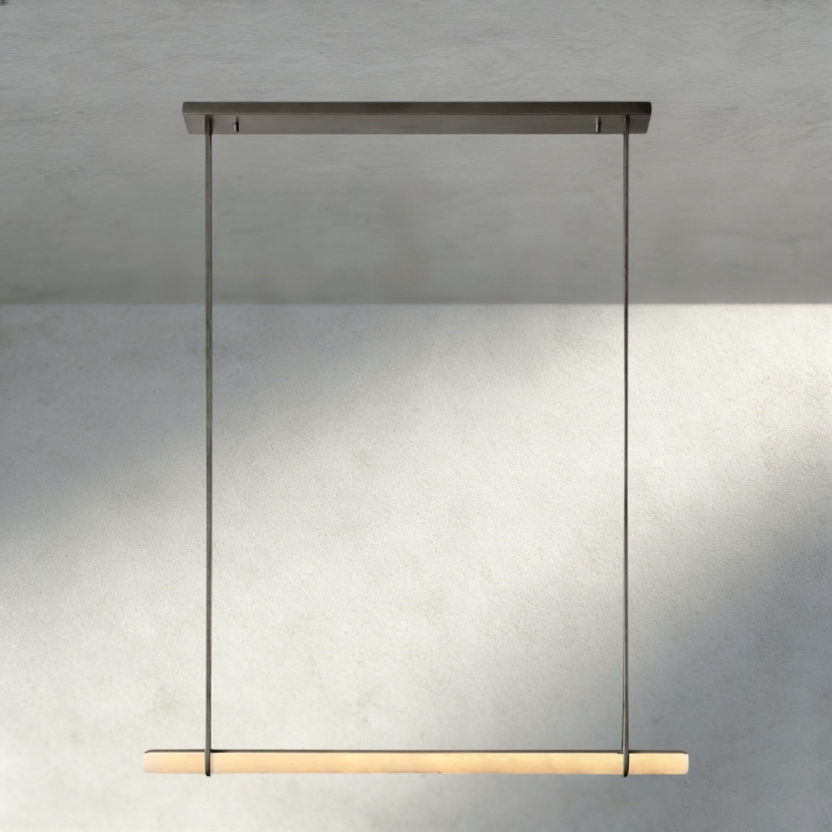 Audubam Alabaster Single Bar Linear Chandelier - Zelno