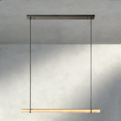 Audubam Alabaster Single Bar Linear Chandelier - Zelno