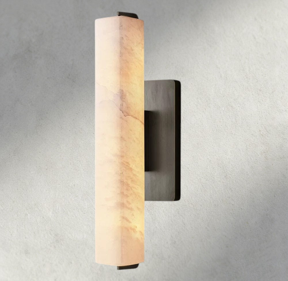 Audubam Alabaster Single Sconce - Zelno