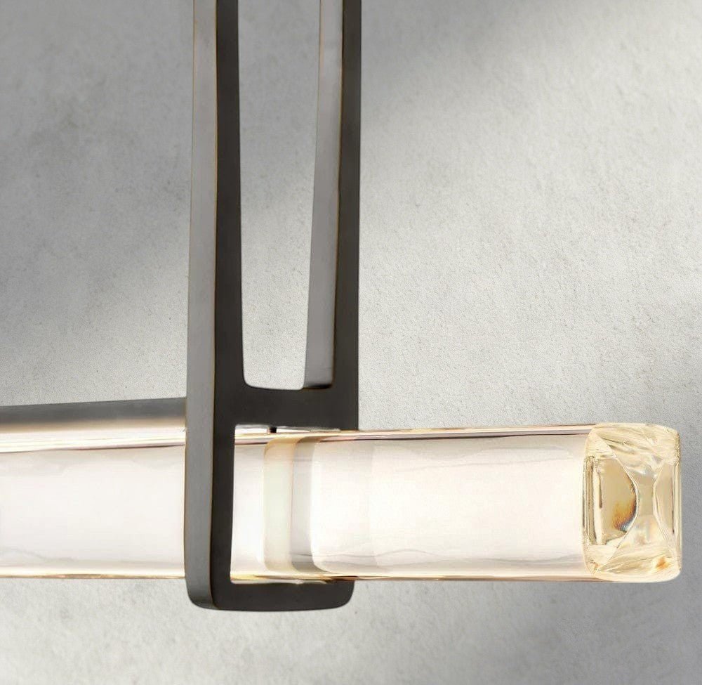 Audubam Crystal Linear Single Bar Chandelier - Zelno