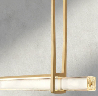 Audubam Crystal Linear Single Bar Chandelier - Zelno