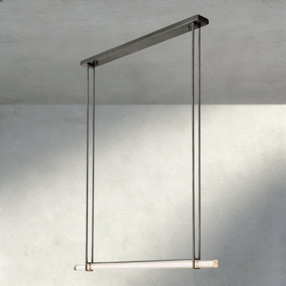 Audubam Crystal Linear Single Bar Chandelier - Zelno