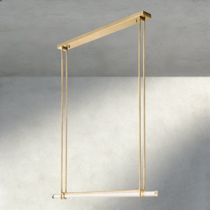 Audubam Crystal Linear Single Bar Chandelier - Zelno