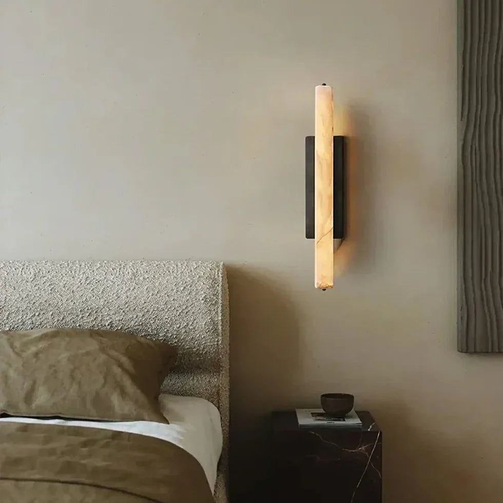 Audubom Alabaster Single Sconce