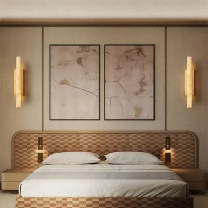 Audubom Alabaster Single Sconce